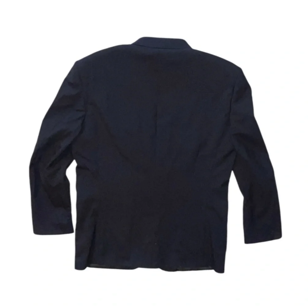 Oscar De La Renta Menswear WoolBlazer Suit Jacket Navy Blue Size 42 R